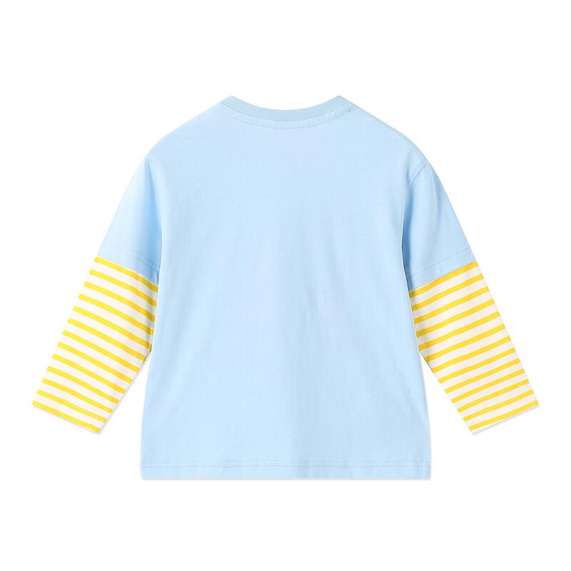 B.Duck Boys' Cartoon Stripe Long-Sleeve Top