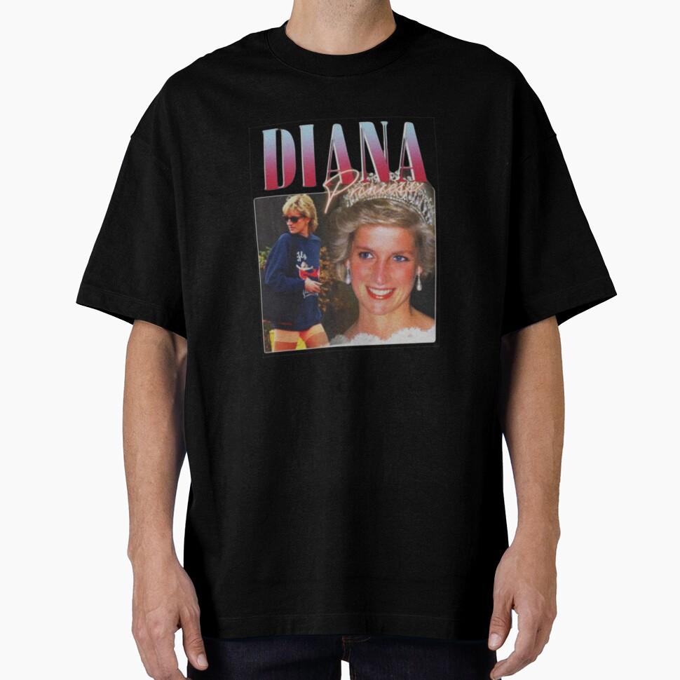 PRINCESS DIANA Rap Hip Hop Princess Diana 90s Retro Vintage Oversized T-Shirt