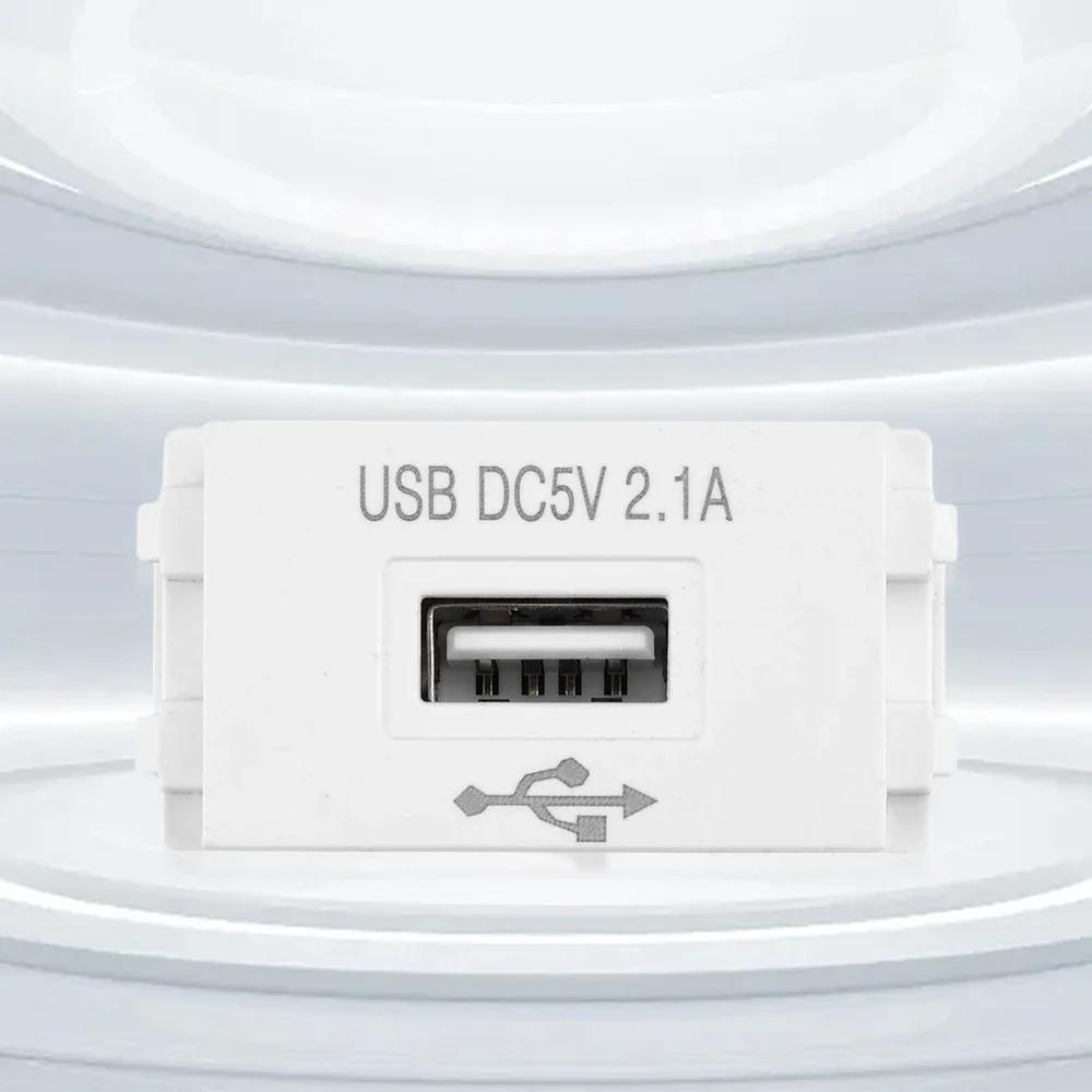 USB-модуль питания Панель для зарядки мобильного телефона Розетка 220 В USB-розетка для зарядки 5 В 2,1 А Переключающий адаптер