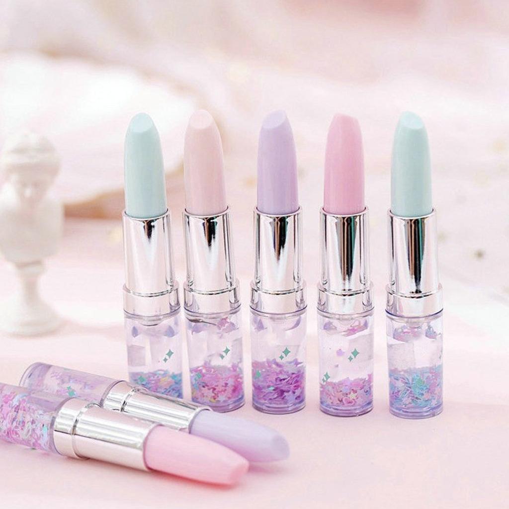 4 шт. гелевая ручка в форме помады, ручка с жидким песком 0,5 мм, карманная гелевая ручка, пишет плавно, быстро сохнет для девочки, ребенка, студента