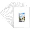 Prudiut 15 шт. Белые паспарту для фотографий 20x25 см, Паспарту для фоторамок 13x18 см, Основа паспарту с косым срезом, Набор для демонстрации фотографий, принтов, произведений искусства