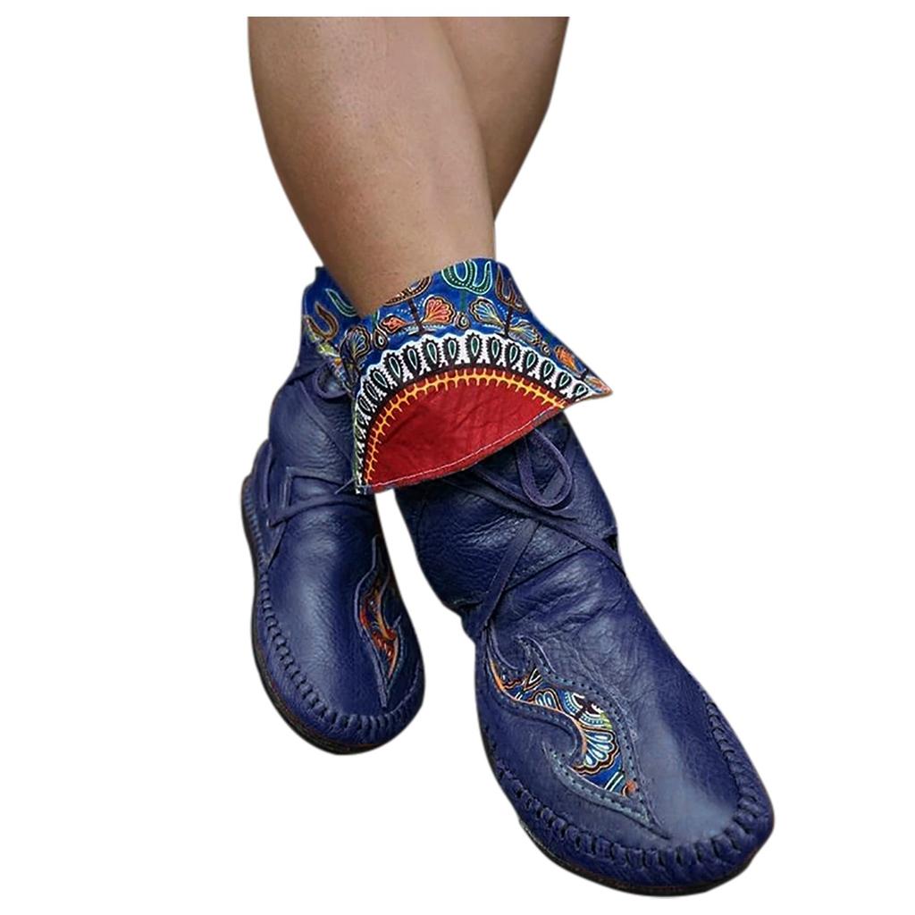 Sagit Модные Ретро женские туфли на плоской подошве с кожаным принтом и круглым носком, повседневная обувь, сапоги