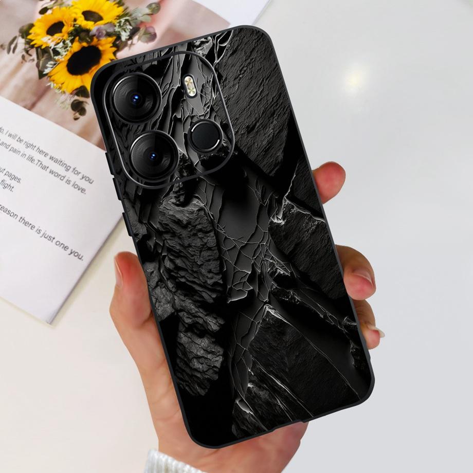 For Tecno Pop 7 BF6 Pop 7 Pro 7PRO BF7 BF7h Case Soft TPU Matte Silicone Bumper Coque Fundas Marble Space Man Dragon Etui Pop7