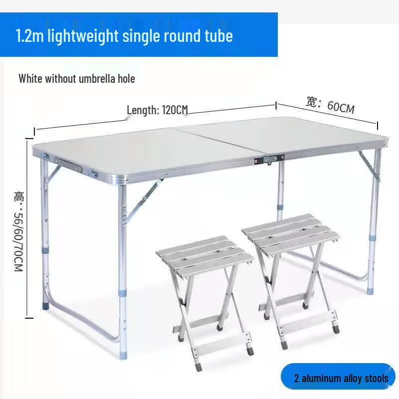 JunDingYing 1.2m Folding Table with Stools