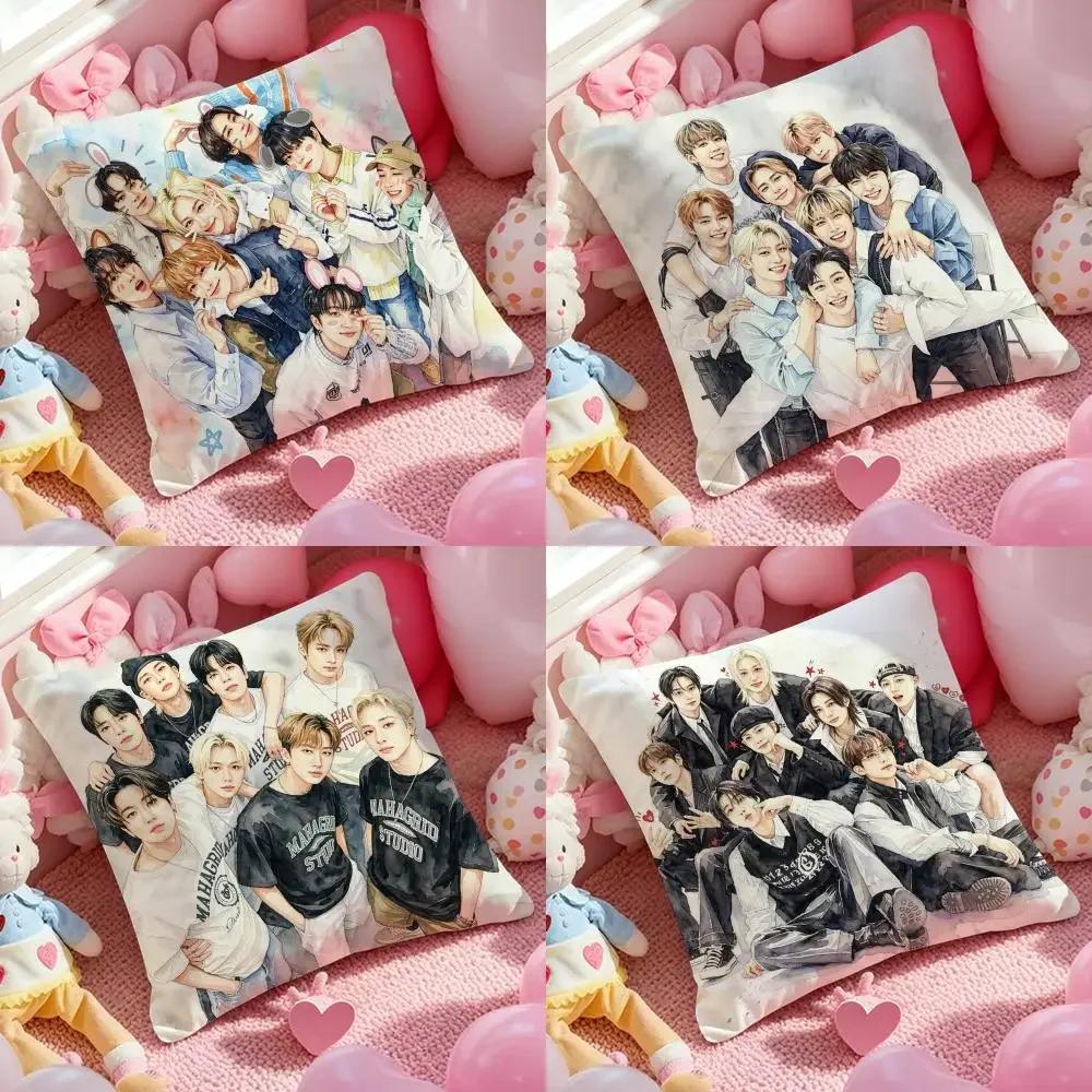 Kpop SSSStray KidsSS Чехол для подушки с принтом узора Наволочка для гостиной Диванная подушка Спальня Декор