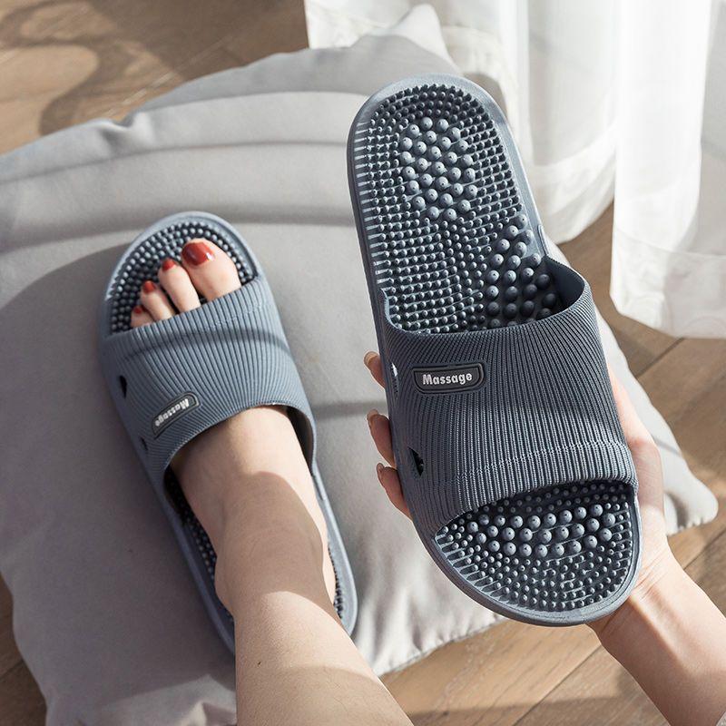Massage Slippers for Men's New Anti-skid Home Soft Soled Bathroom Comfortable Bathing Cool Slippers for Men's Summer