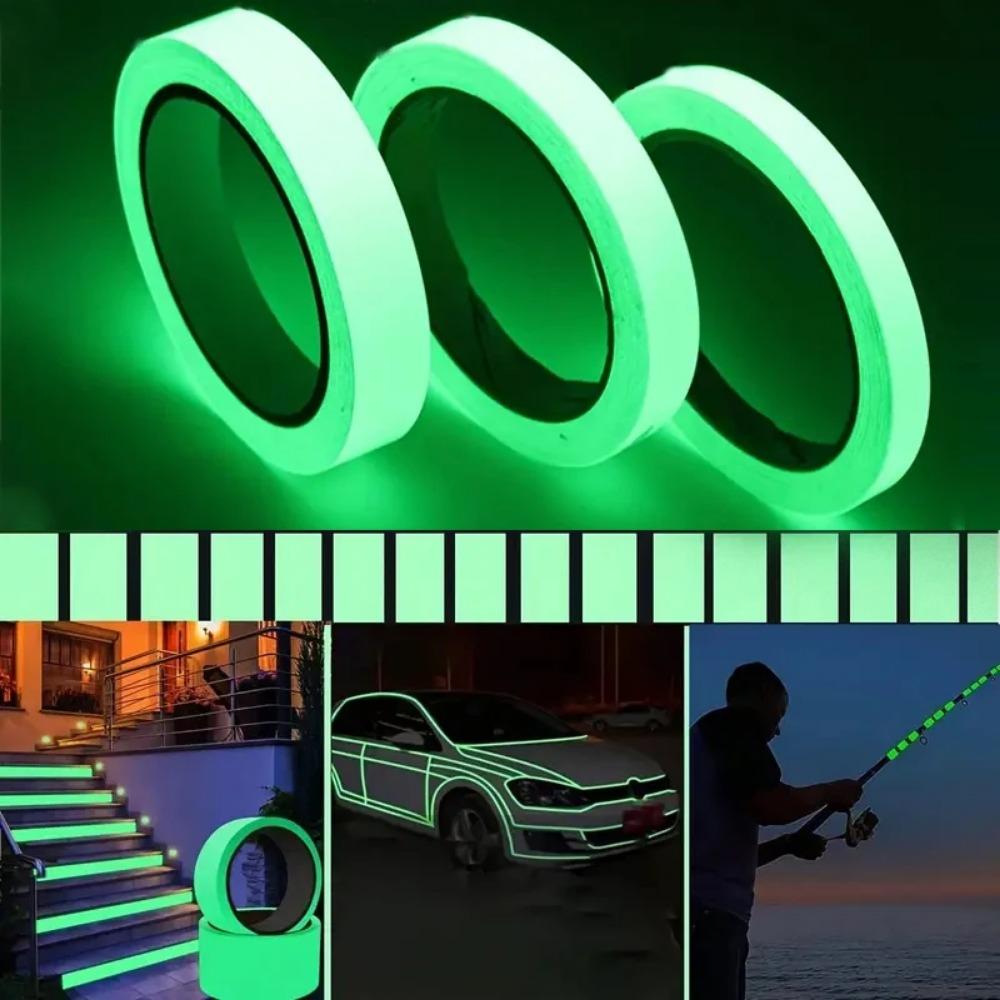 Glow Tape Waterproof In The Dark Bright Fluorescent Outdoor For Fishing Pole, Rope, Star, Clothes,Paint, Halloween, Christmas