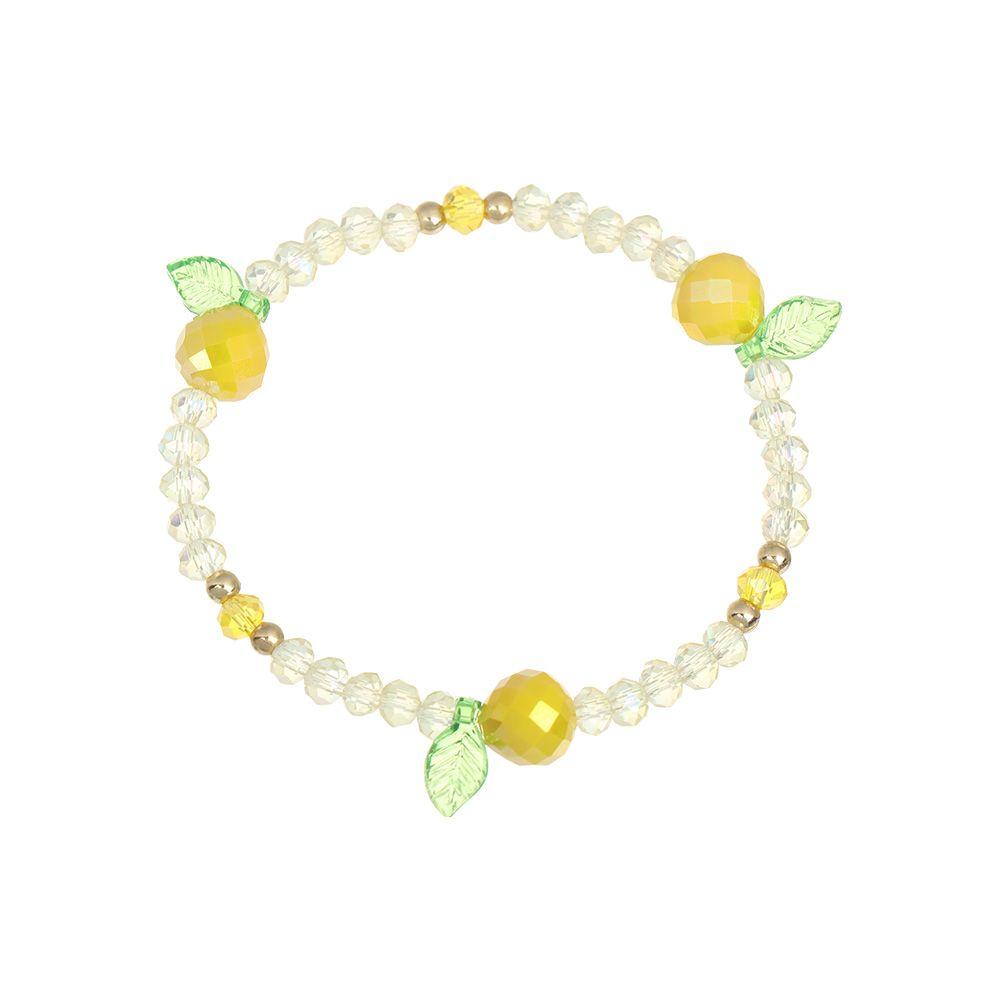 Women Girl Sweet Fruit Crystal Beaded Bracelet Bangles Glass Crystal Stone Elastic Rope Bracelets