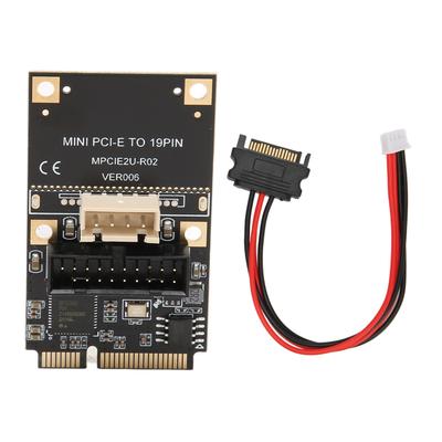 Карта расширения Mini PCIE на USB3.2 GEN1 передний 19-контактный 5 Гбит/с USB с возможностью горячей замены для Windows