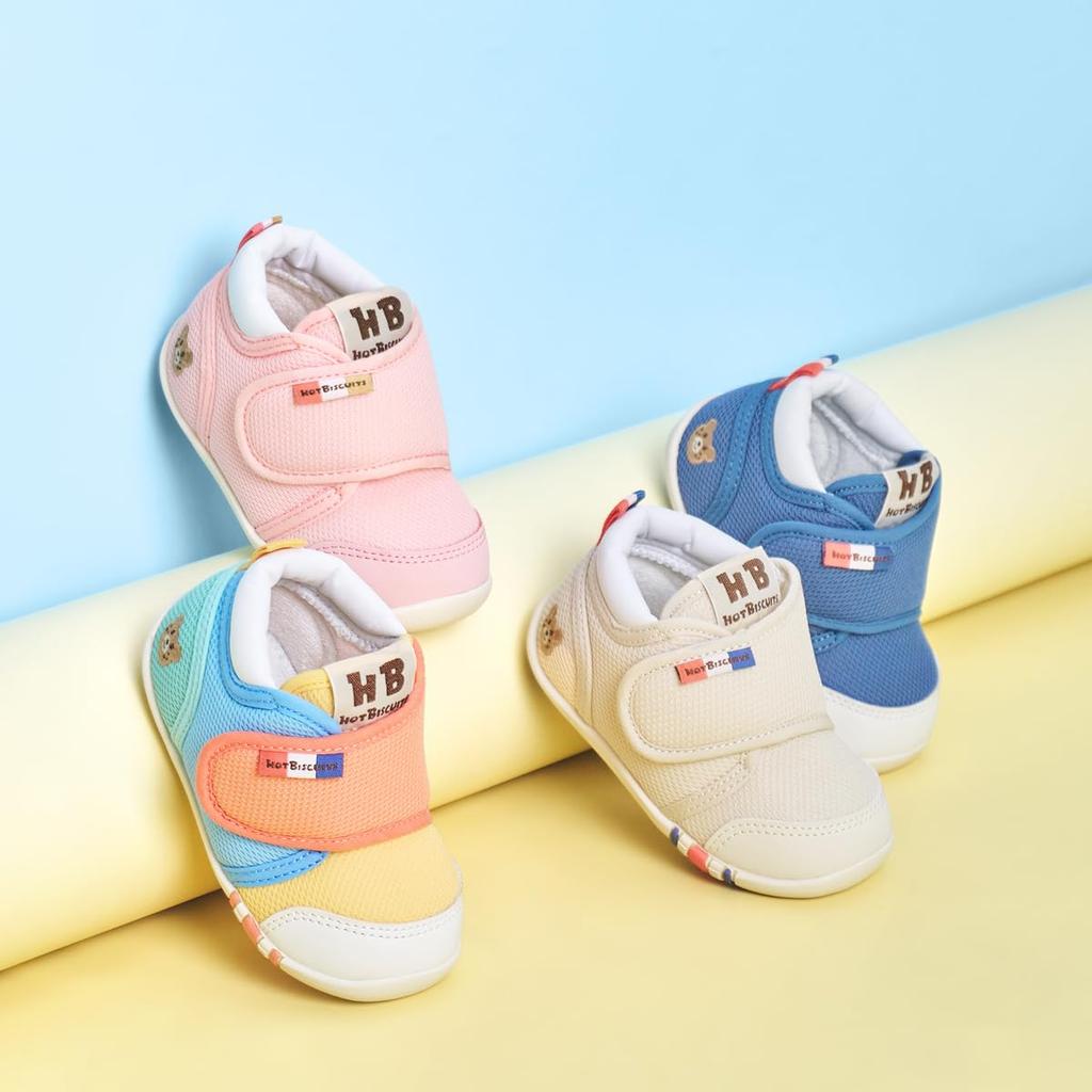 MIKIHOUSE HOT BISCUITS Первые детские туфли для мальчиков и девочек, розовые, 12 см, 70-9324-140