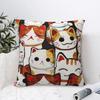 Манеки Неко Кот Счастливый Кот Наволочка Мягкий Полиэстер Наволочка Декор Наволочка Чехол Спальня Оптом
