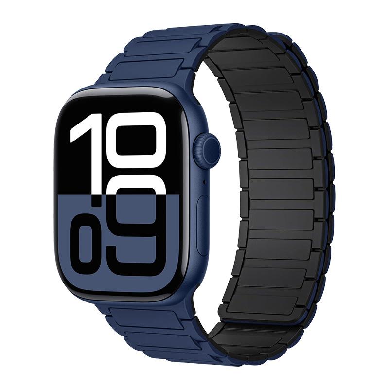 Магнитный силиконовый ремешок для Apple Watch Ultra 3 2 49мм 46мм 42мм 45мм 44мм 40 41мм Ремешок IWatch Series 11 10 9 8 7 6 SE Браслет