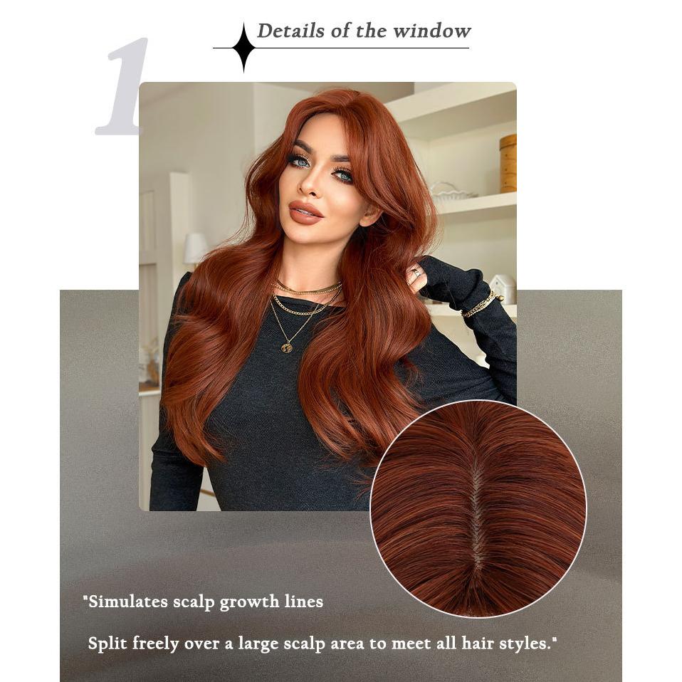 Alloy Orange Wool Curl Wig for Women - Curtain Bangs Full Cap Voluminous Natural, Heat Style Trim Ready, High Quality Daily