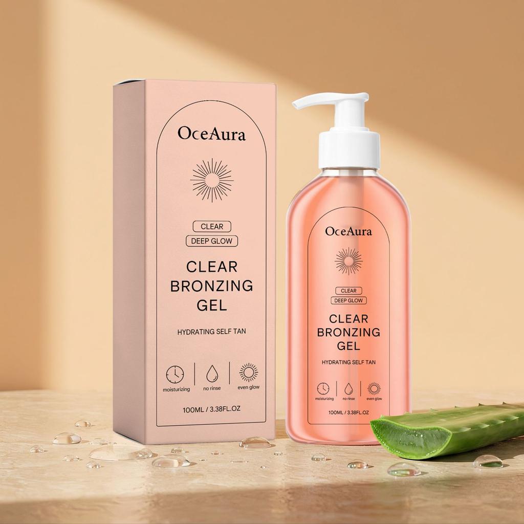 OCEAURA Moisturizing Tanning Gel for Outdoor Summer, Sunless Natural Tan