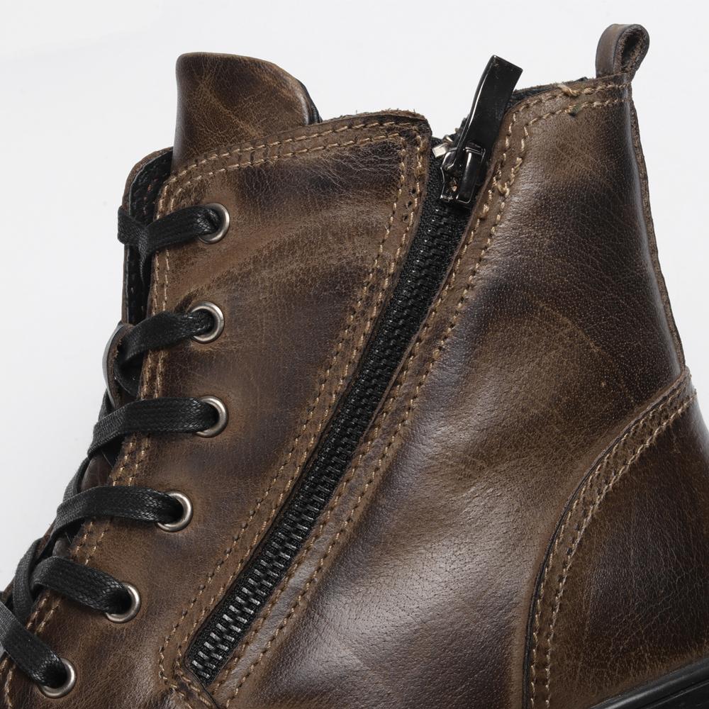 Мужские утеплённые кожаные ботинки