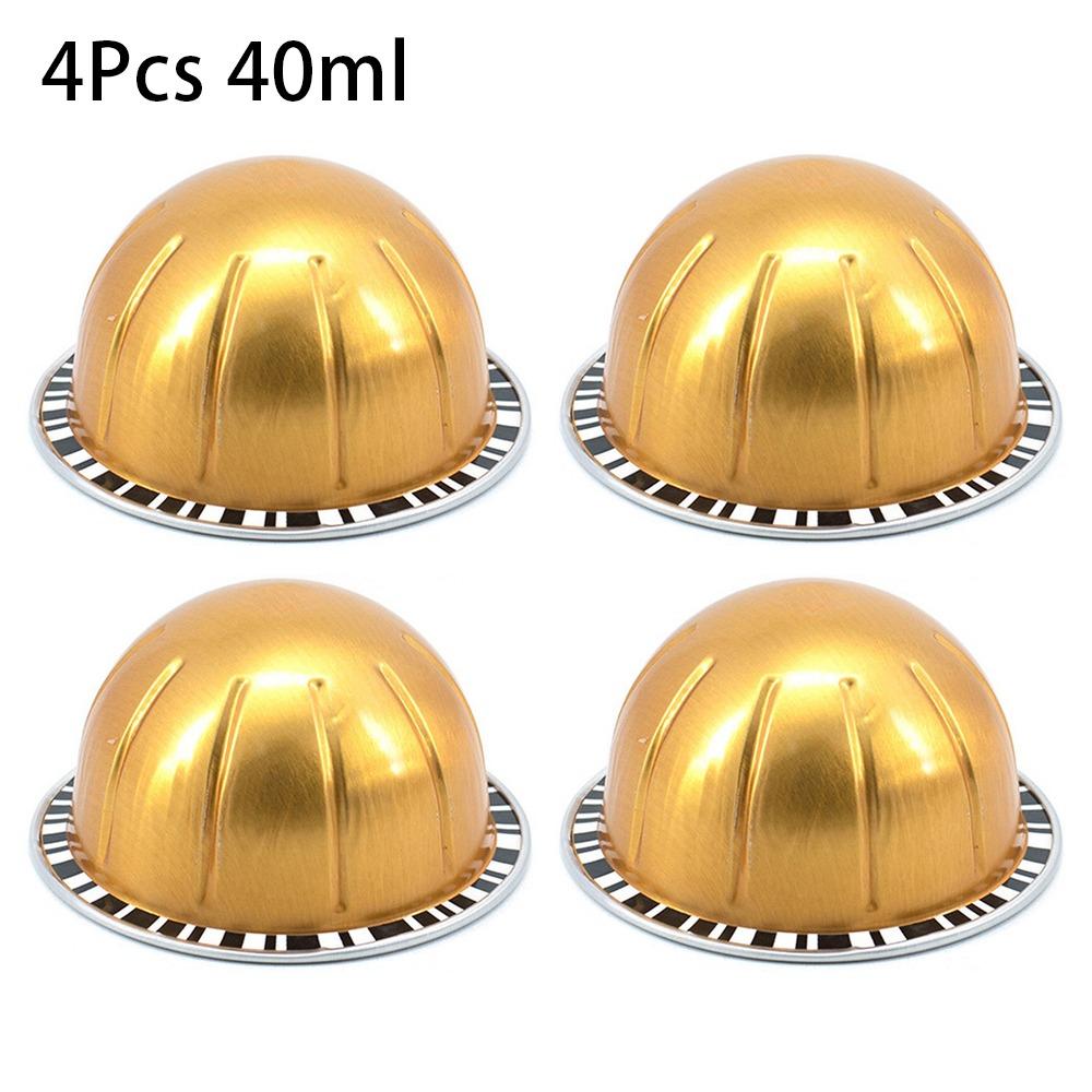 4 шт. многоразовая герметичная чашка из фольги для переносных кофейных капсул для Nespresso Vertuoline