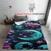 Lotus patterned flannel blanket - soft and warm, suitable for sofas, beds, chairs, camping, and as a festival gift for family