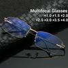 Progressive Near Far Anti Blue Ray Presbyopic Glasses Men Multifocal Reading Glasses Magnifying Women Black Gafas +1.0 To +4.0