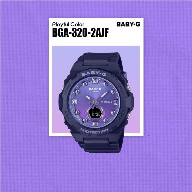 Casio Мужские Аналоговые Кварцевые Часы BGA-320-2A из Смолы, Водонепроницаемые 100M, Ударопрочные