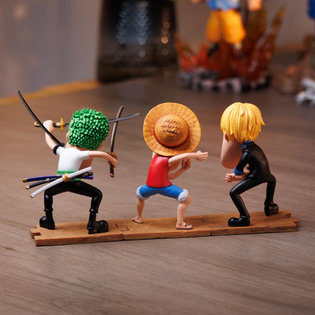 ONE PIECE Голодная тройка One Piece Зоро Соломенная Шляпа Капитан Санджи Mi Модель Скульптура Аниме Периферия Фигурка Домашний Декор
