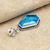Blue Topaz 925 Sterling Silver Handmade Gemstone Jewelry Beauteous Pendant