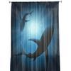 Shark Silhouette Curtain Window Tulle For Living Room Bedroom The Kitchen Window Treatment Decorations Curtains