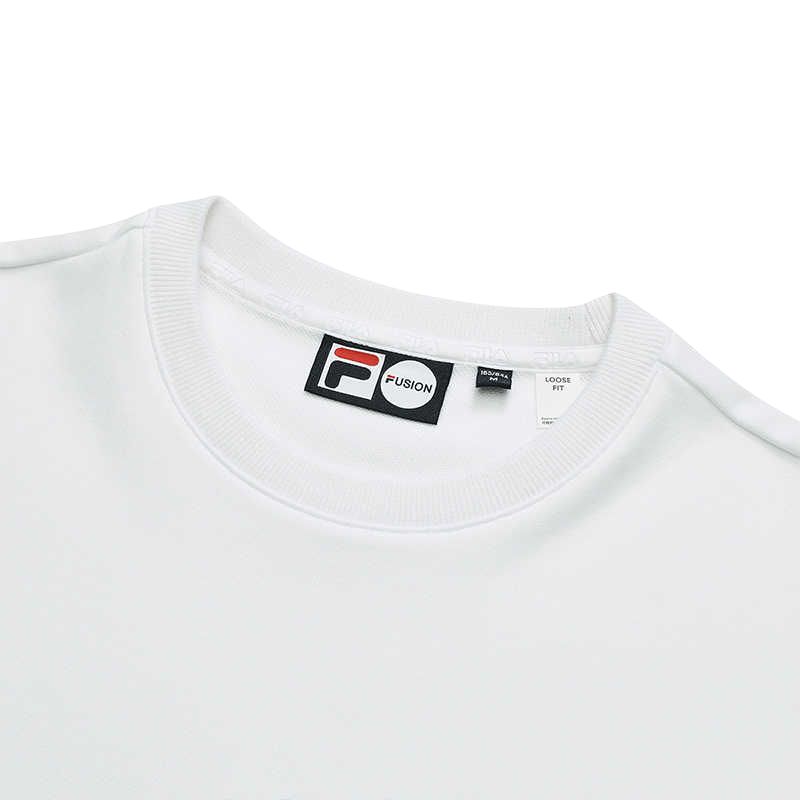 Fila Fusion Женская толстовка с полосатым логотипом Kitsune Белый T51W933201AWT