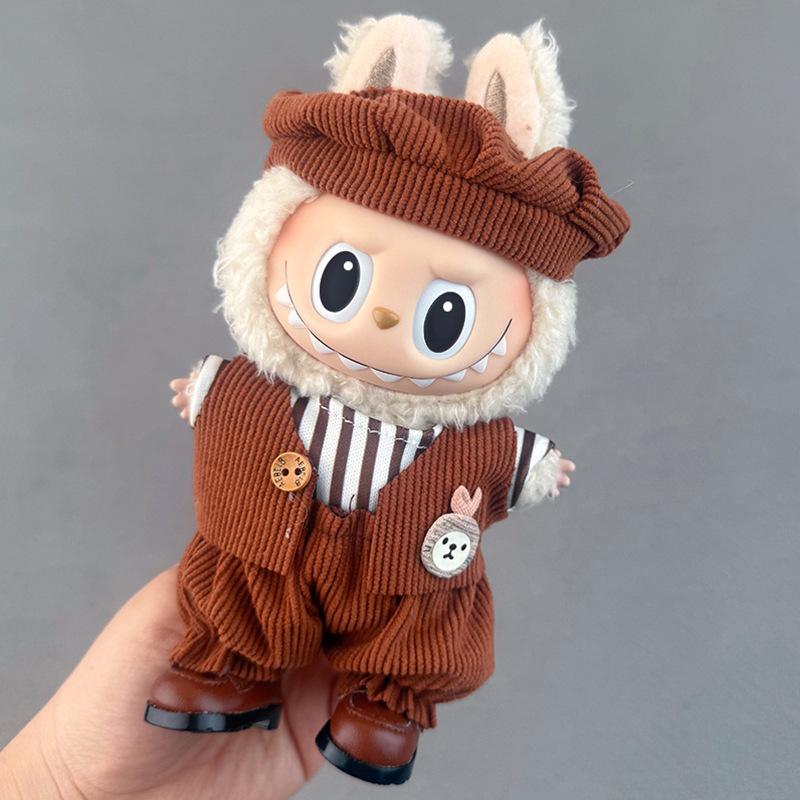 Labubu Doll Clothes: Skirt Suit for 17CM Plush or Vinyl, Fits One, Two, and Three Generations