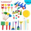 30-Piece Children's Art Sponge Stamp Set for DIY Early Education and Graffiti Painting