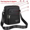 Men's Nylon Slant Backpack - Multi-compartment, Portable Shoulder Bag with Adjustable Shoulder Strap and Zip Pocket, Suitable for Business Travelling