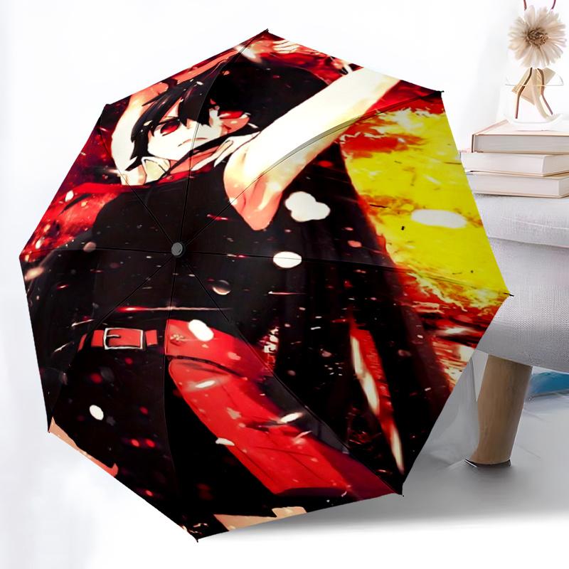 1pc Red Dot Print Automatic Opening/Closing Umbrella with Foldable Design, 8-Bone Iron Frame, Outdoor Use, Festival Gift for Fans, Travelers, Dai