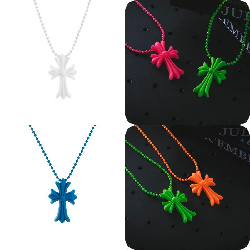 Vintage Crucifix Religious Punk Pendant Amulet Cross Necklace Pvc