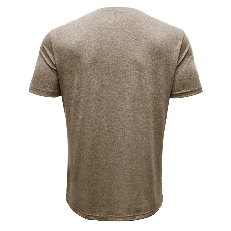 Мужская летняя футболка с коротким рукавом в европейском и американском стиле, однотонная рубашка-хенли с круглым вырезом и пуговицами