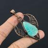 Amazonite Pendant, 999 Copper Wire Wrapped  Pendant Handmade Gemstone Jewelry, Gifts For Wife Brand New Pendant