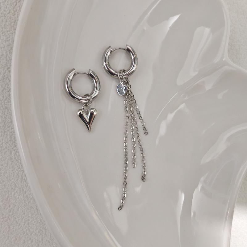 Панк Длинные Сердце Звезда Подвеска Серьги Для Женщин Простая Мода Геометрические Круглые Серьги-Пряжки Новые Модные Ювелирные Изделия Подарок