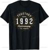 33-й День Рождения 33 Года Винтажная Кассета В Классическом 1992 Году Футболка Унисекс Одежда Печать на Унисекс Уличная Одежда Ropa Hombre