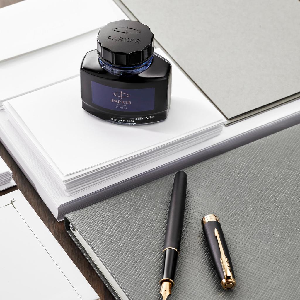 PARKER Quink Bottled Ink 1950378 57ml Blue-Black (Official Import)