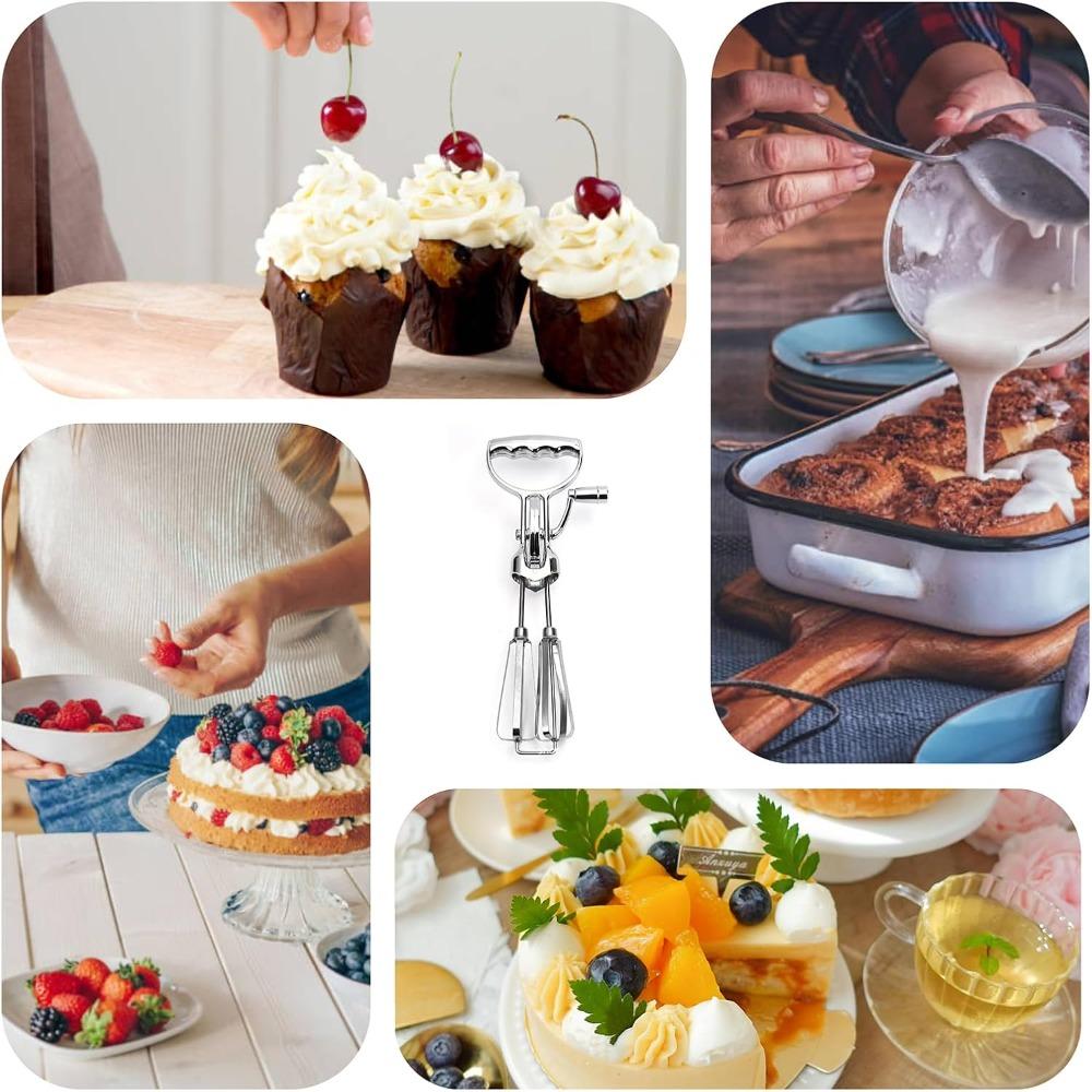 News Hand Crank Egg Whisk Milk Mixer Cream Butter Blender Stiring Foam Mixer Kitchen Cooking Tool Kitchen Utensils 2025 2