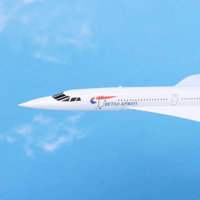 16 см британская модель Concorde, реплика металлической модели самолета, масштабная авиационная Коллекционная литая под давлением миниатюрный орнамент, сувенирные игрушки