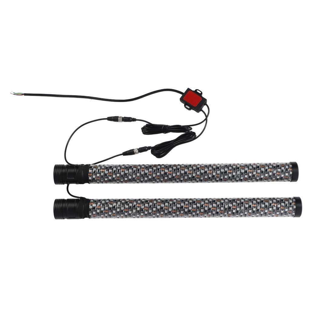 2pcs 12‑24V RGB LED Whip Light Waterproof App Remote Control 366 Modes Chasing Whip for UTV ATV Off Road Sand Truck Boat