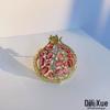 Designer Red Pomegranate Brooch - Personality High-End Corsage Pin