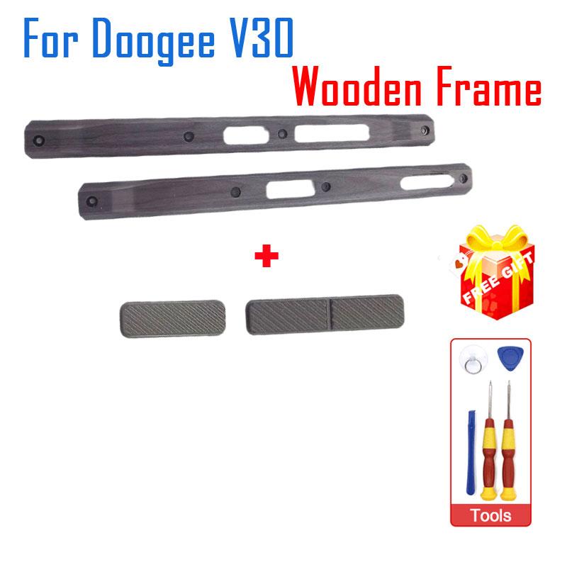 New Original DOOGEE V30 Back Cover Left and Right Decorative Parts Middle Frame With Side Volume Button For DOOGEE V30 Cellphone