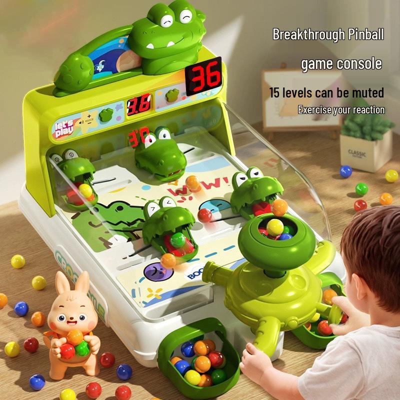 Children's Alligator Marble Pinball Puzzle Game – Level-Breaking Shooting Challenge