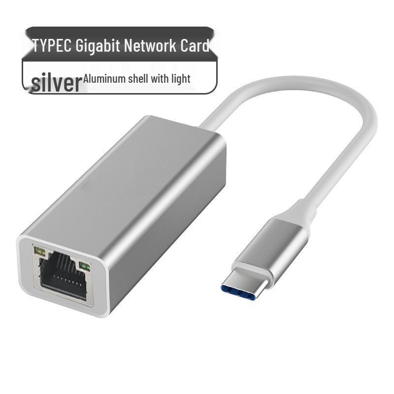 TYPE-C/USB To Gigabit Adapter 10/100/1000M Network Card, Driver-Free, Type-C To RJ45 Port