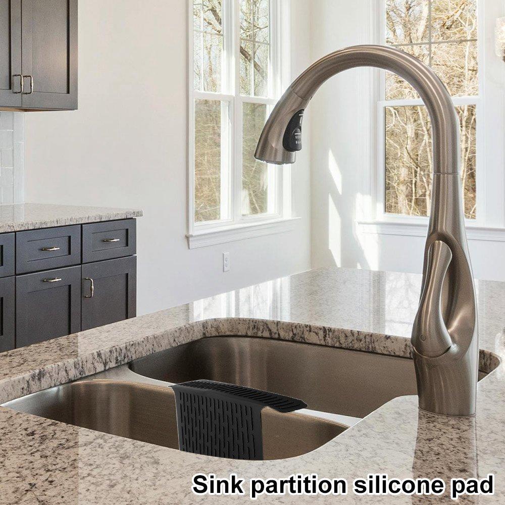 Термостойкий разделитель для раковины Защитный коврик Силиконовый коврик-седло для раковины Подставка для сушки посуды Столешница