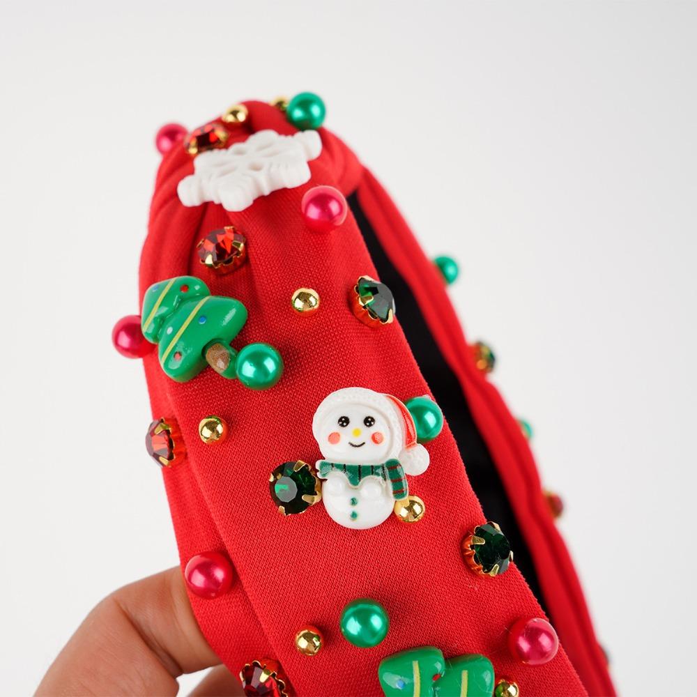 Snowflake Christmas Hairband Bow Santa Claus Doll Headwear Party Cosplay Props Women