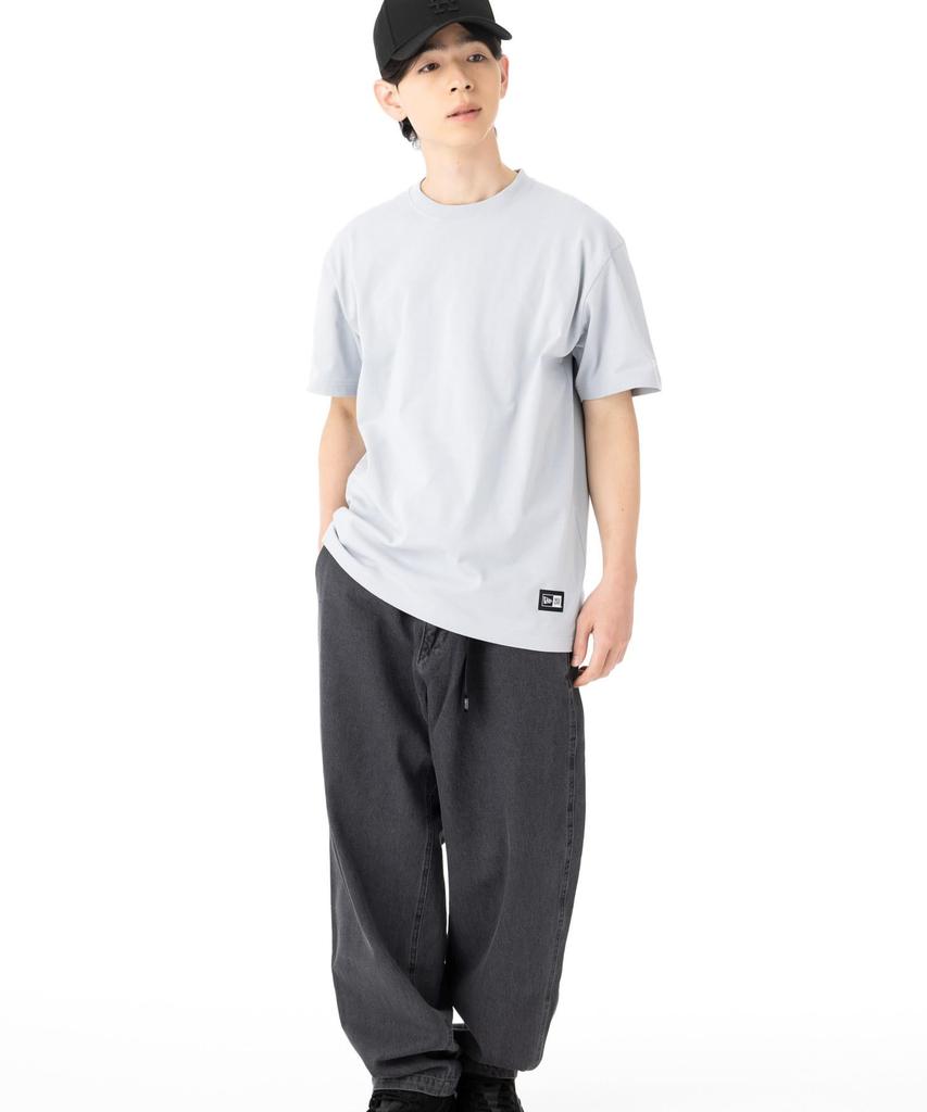 NEW ERA Short Sleeve Snow Gray Hem Box Logo Size S T-Shirt