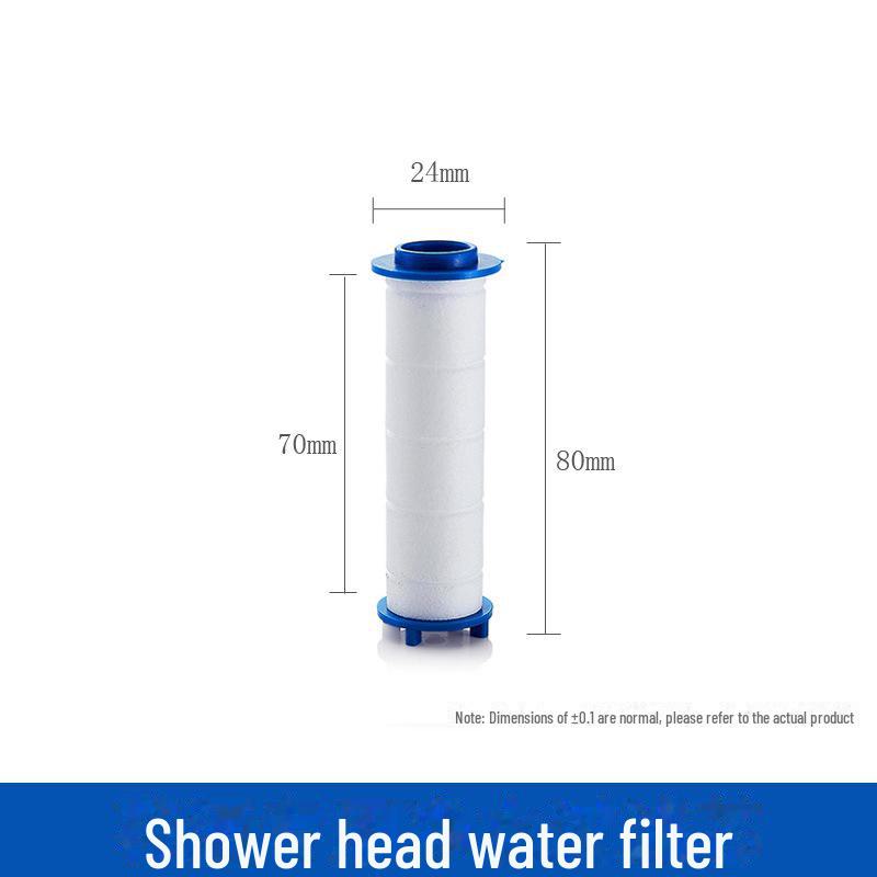 Shower Nozzle Replacement Filter Element with High Compression Cotton Core for Water Purification.