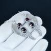 Серьги из красного лабрадорита, серьги из стерлингового серебра 925 пробы, серьги-подвески из серебра в стиле бохо ручной работы, подарок для вечеринки