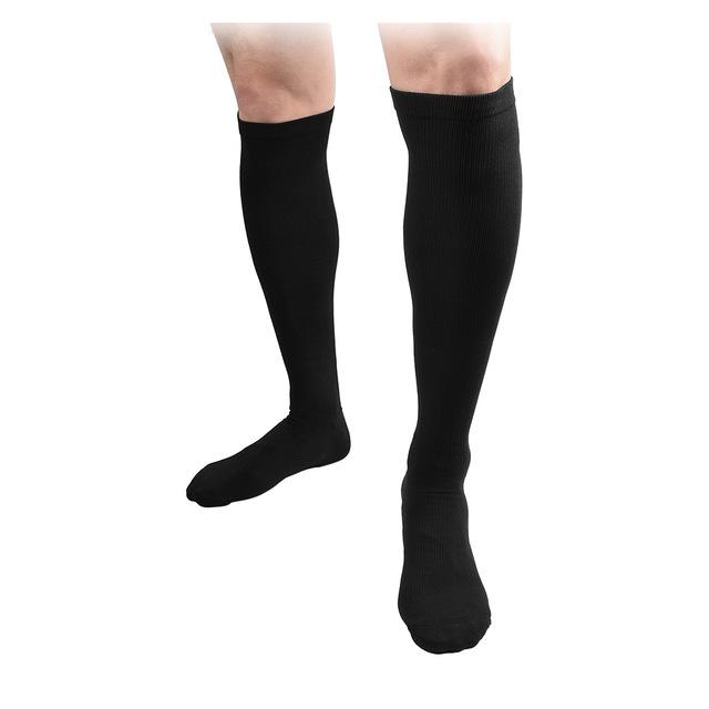 Varicose Veins Compression Socks Fit For Golf Rugby Hiking Sports For Anti Fatigue Driving Travel Flight Black Women Men Socks